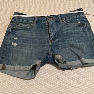 Loft denim shorts rolled cuff